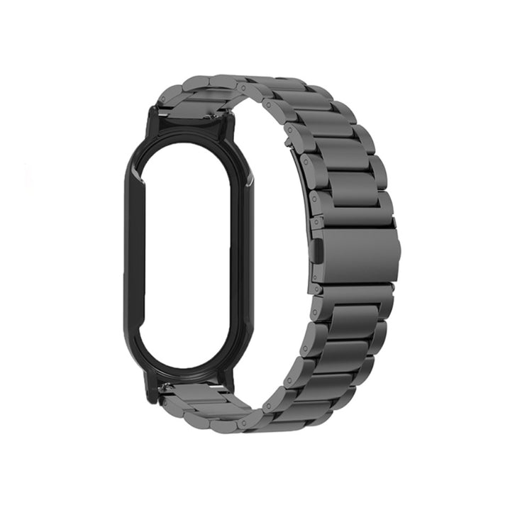 Rigtigt fantastisk Xiaomi Mi Band 7 Metal og Glas Rem - Sort#serie_043