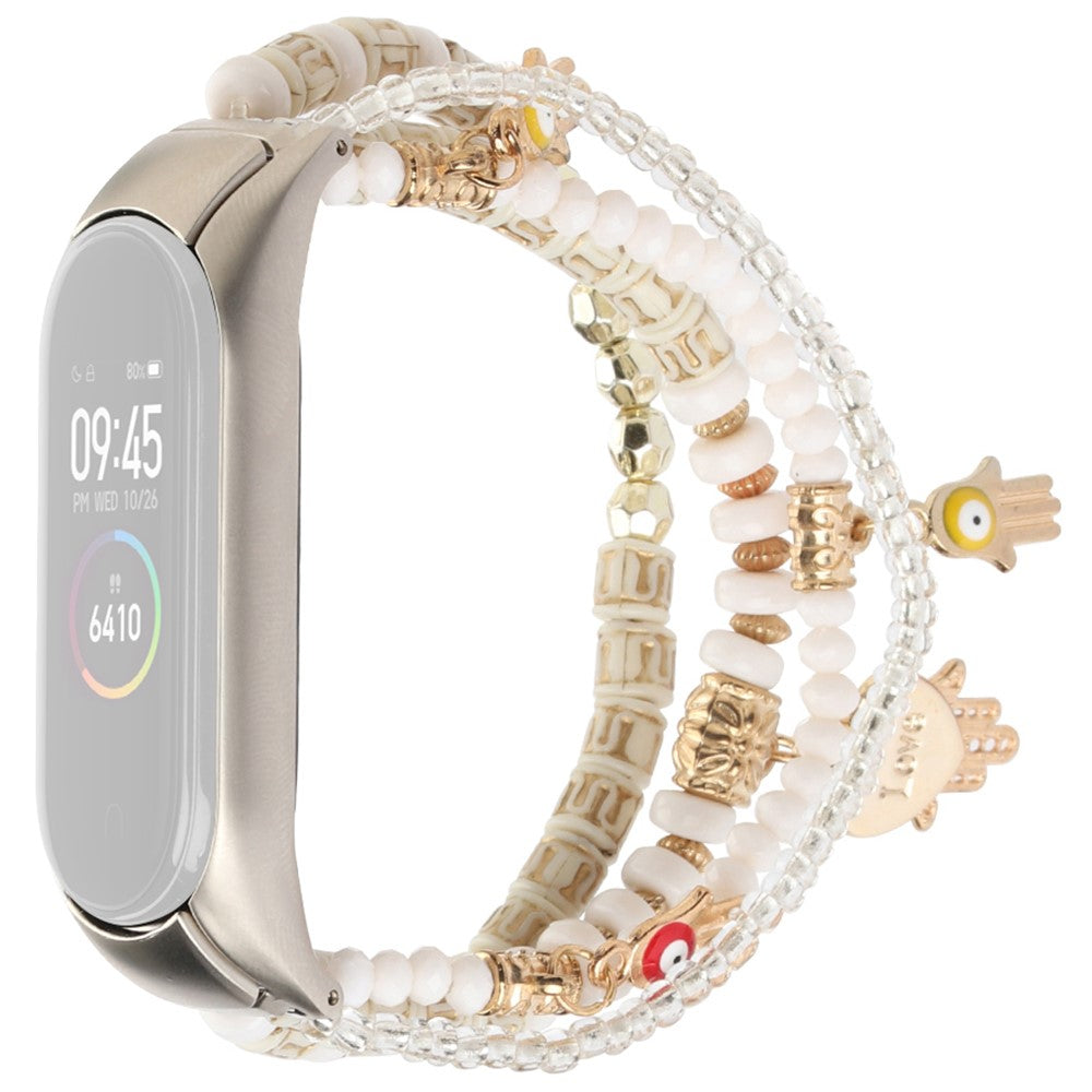 KΓΈnt Xiaomi Mi Smart Band 4 / Xiaomi Mi Band 3 Rhinsten Rem - Hvid#serie_1