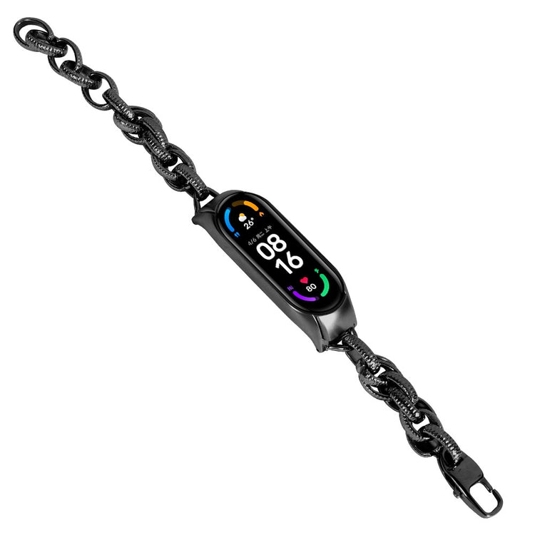 Skøn Xiaomi Mi Smart Band 4 / Xiaomi Mi Band 3 Metal Rem - Sort#serie_1