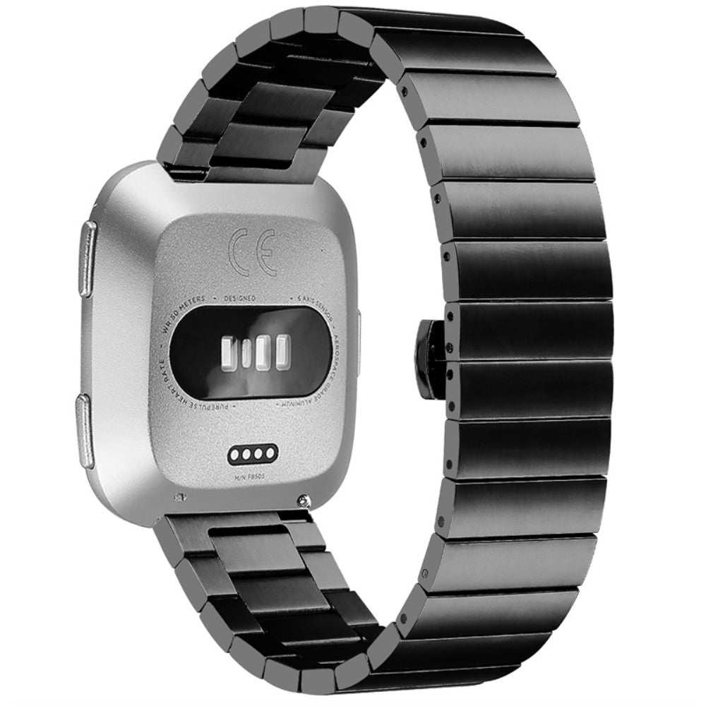 Vildt pænt Fitbit Versa 2 / Fitbit Versa Lite Metal Rem - Sort#serie_1