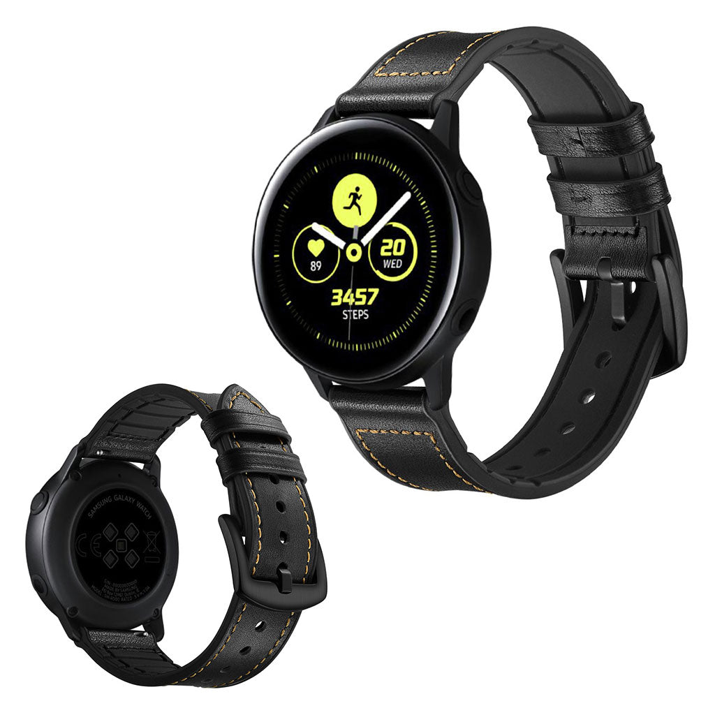 Fed Garmin Vivoactive 3 / Garmin Vivomove HR Γgte lΓ¦der Rem - Sort#serie_1