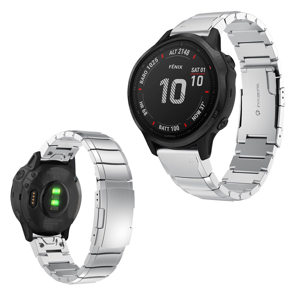 Rigtigt skΓΈn Garmin Fenix 6S Metal Rem - SΓΈlv#serie_4