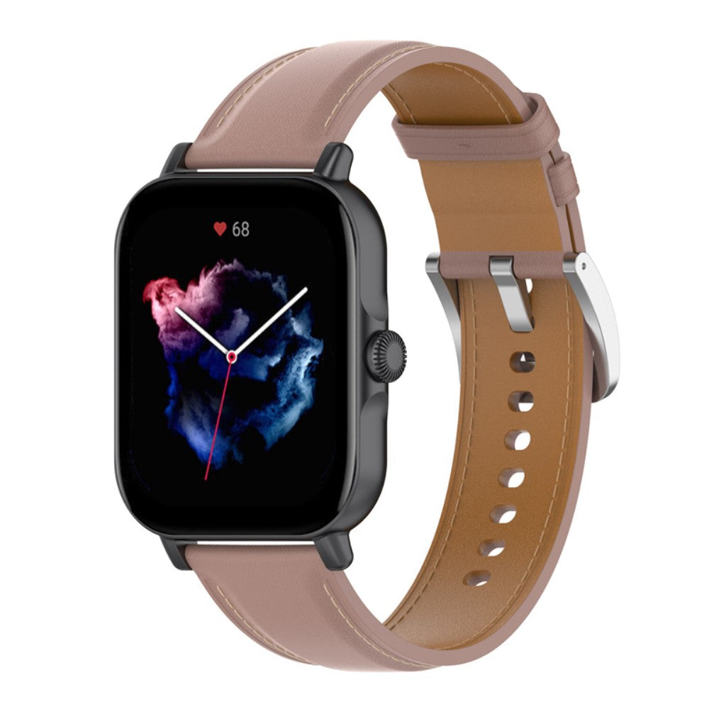 Rigtigt cool Amazfit GTS 3 / Amazfit Bip U Γgte lΓ¦der Rem - Pink#serie_1