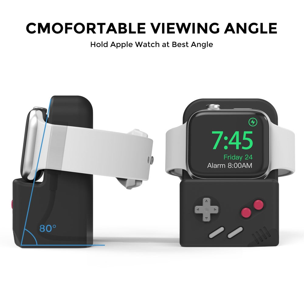 Silikone Holder passer til Apple Smartwatch - Sort#serie_1