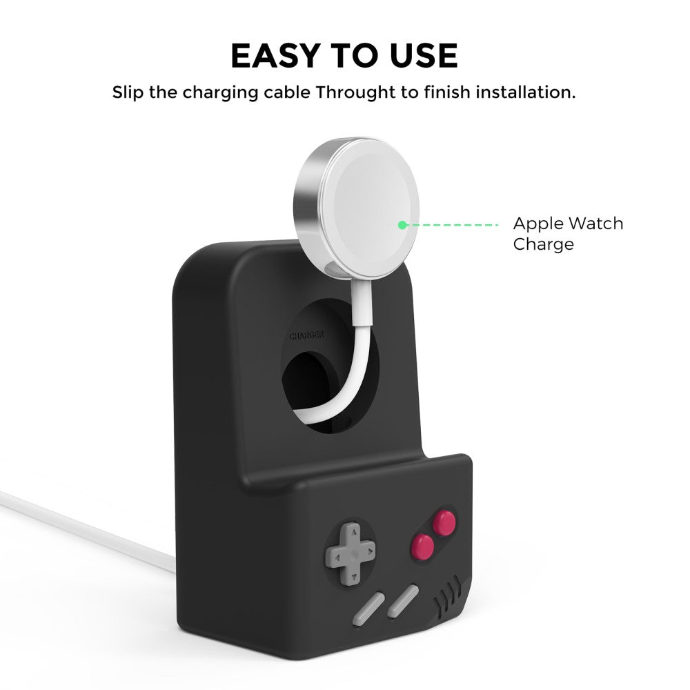 Silikone Holder passer til Apple Smartwatch - Sort#serie_1
