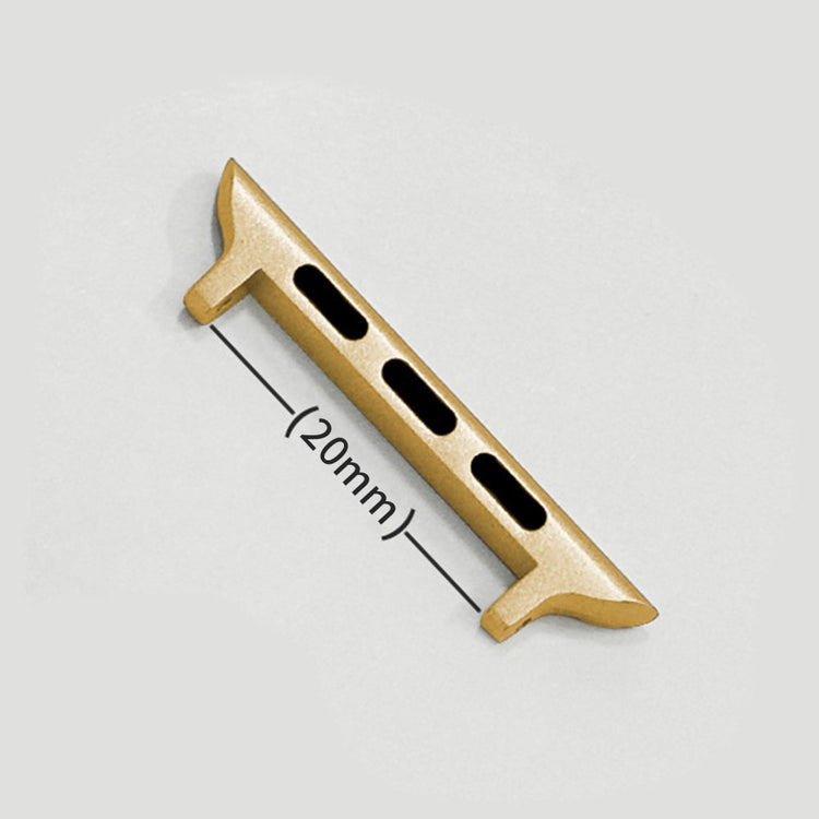 1 Pair Watch Connector Apple Watch Series 41mm - 40mm - 38mm , 20mm Stainless Steel Adapter - Gold#serie_1