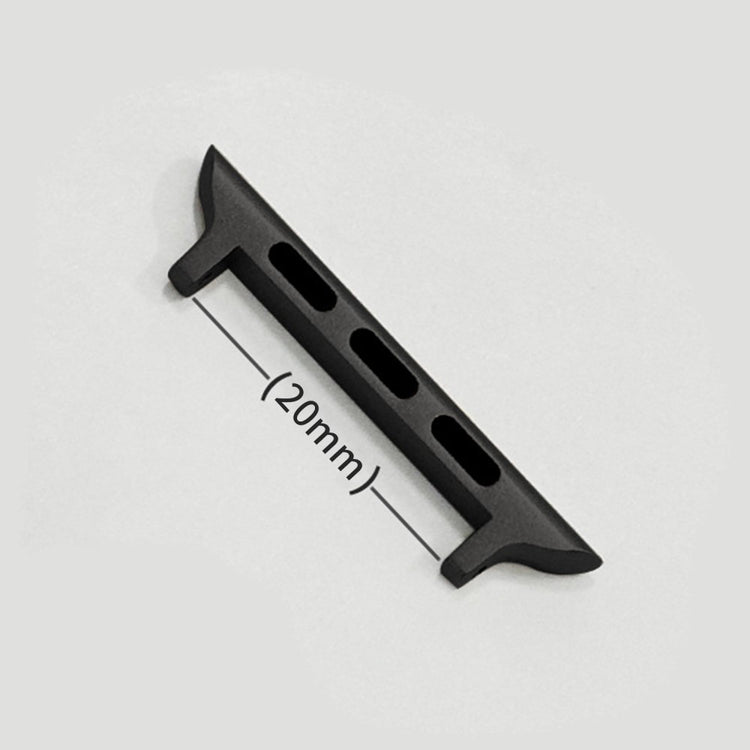 1 Pair Watch Connector Apple Watch Series 41mm - 40mm - 38mm , 20mm Stainless Steel Adapter - Black#serie_2