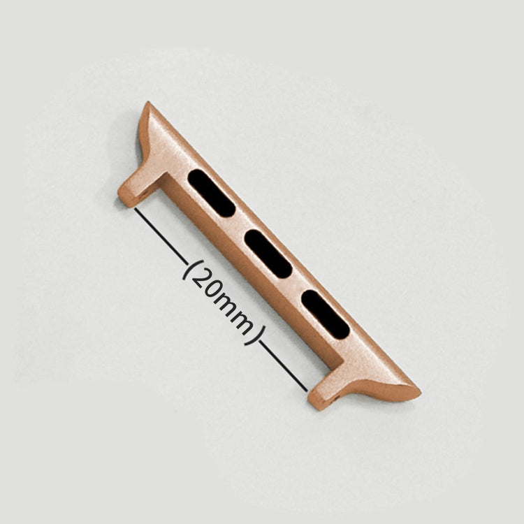1 Pair Watch Connector Apple Watch Series 41mm - 40mm - 38mm , 20mm Stainless Steel Adapter - Rose Gold#serie_4