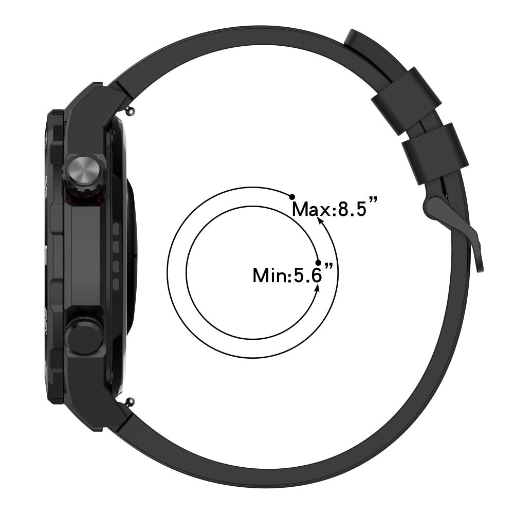 Helt Vildt Kønt Silikone Universal Rem passer til Huawei Smartwatch - Sort#serie_7