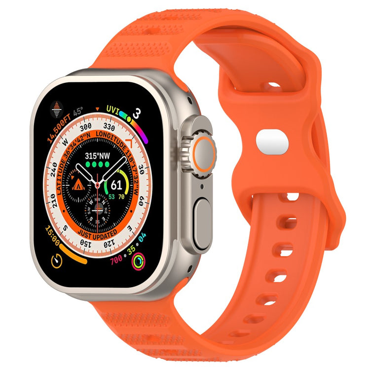Mega Kønt Silikone Universal Rem passer til Apple Smartwatch - Orange#serie_2