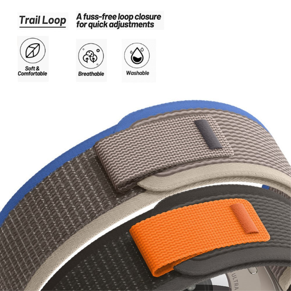 Meget Hårdfør Metal Og Nylon Universal Rem passer til Apple Smartwatch - Sølv#serie_2
