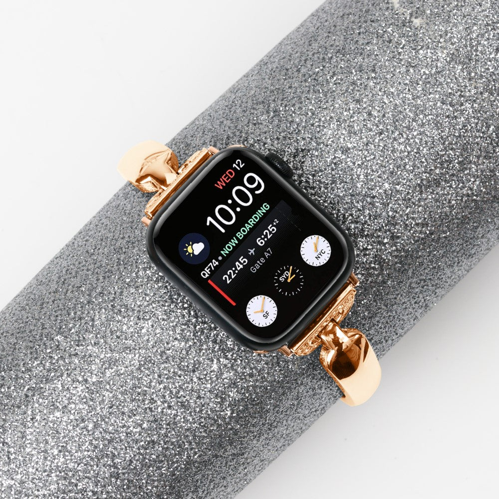 Cool Metal Og Rhinsten Universal Rem passer til Apple Smartwatch - Pink#serie_3
