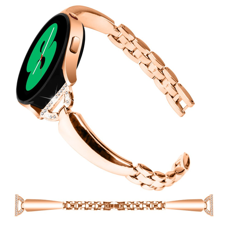 Solid Metal Og Rhinsten Universal Rem passer til Samsung Smartwatch - Pink#serie_3