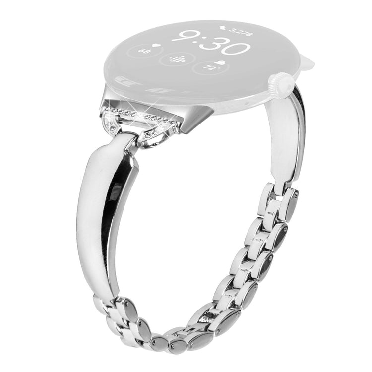 Meget Kønt Metal Og Rhinsten Rem passer til Google Pixel Watch - Sølv#serie_4