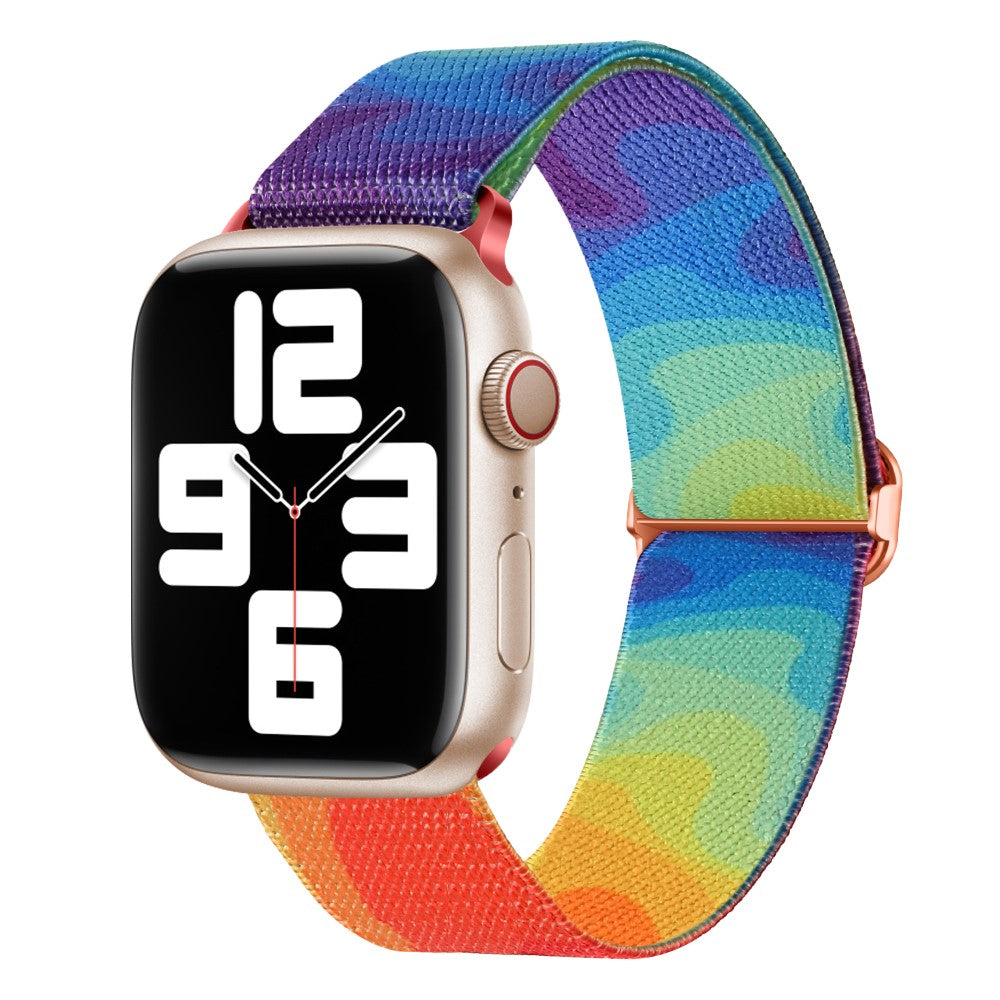 Mega Kønt Metal Og Nylon Universal Rem passer til Apple Smartwatch - Flerfarvet#serie_8