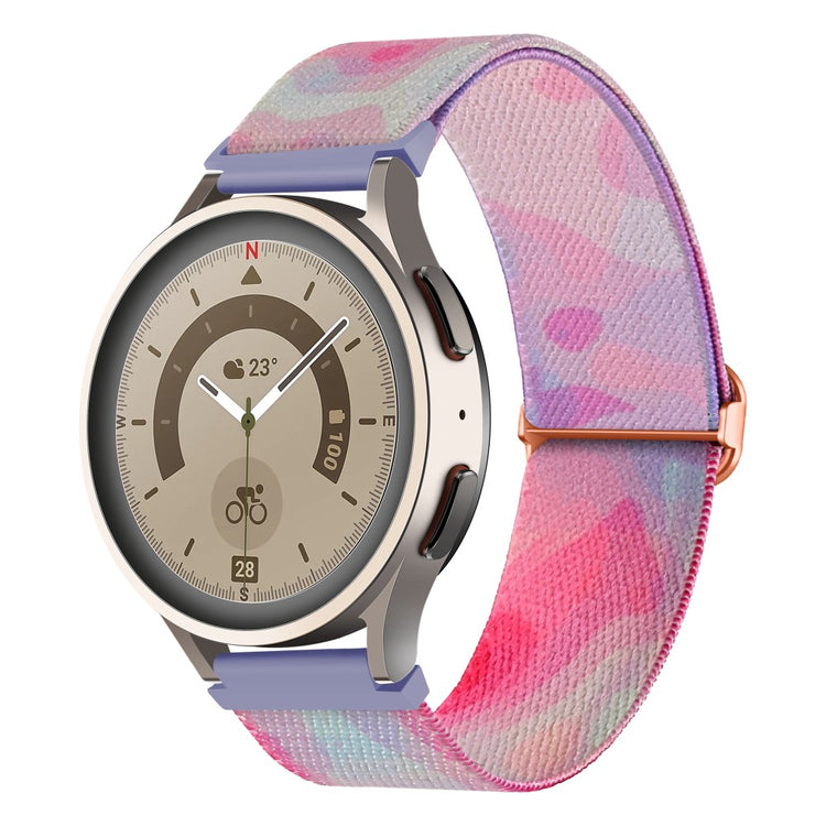 Super Godt Metal Og Nylon Universal Rem passer til Smartwatch - Lilla#serie_7