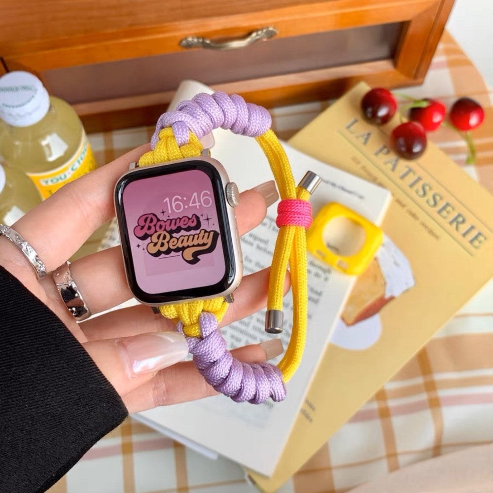 Super Pænt Metal Og Nylon Universal Rem passer til Apple Smartwatch - Flerfarvet#serie_1