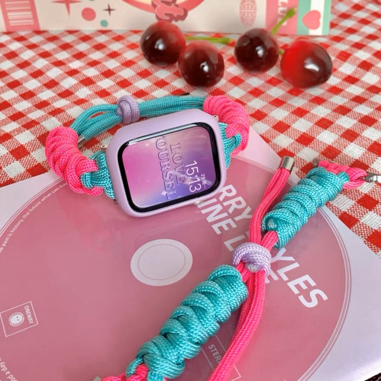 Super Pænt Metal Og Nylon Universal Rem passer til Apple Smartwatch - Flerfarvet#serie_1
