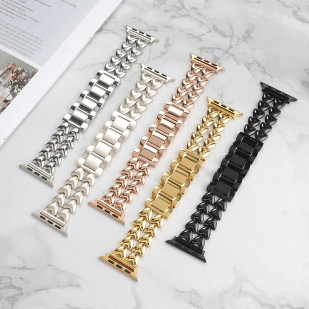 Solid Metal Universal Rem passer til Apple Smartwatch - Hvid#serie_4