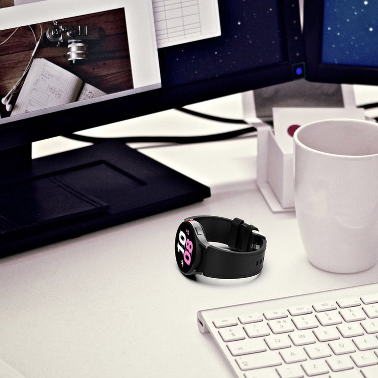 Smuk Metal Og Silikone Universal Rem passer til Samsung Smartwatch - Grøn#serie_4