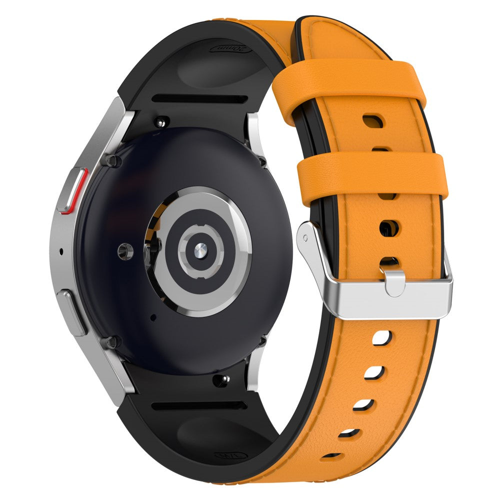 Smuk Metal Og Silikone Universal Rem passer til Samsung Smartwatch - Gul#serie_6