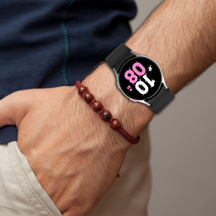 Smuk Metal Og Silikone Universal Rem passer til Samsung Smartwatch - Grøn#serie_7