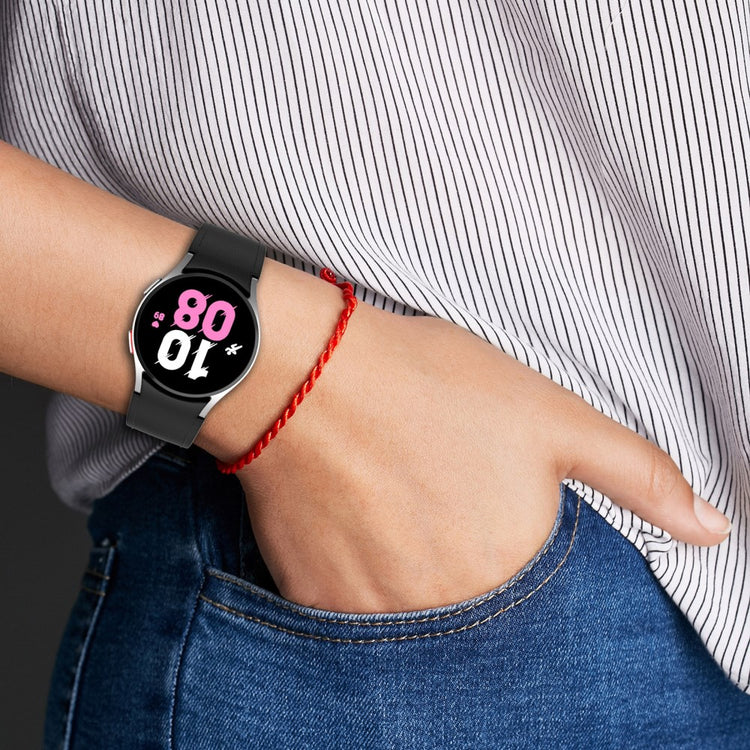 Smuk Metal Og Silikone Universal Rem passer til Samsung Smartwatch - Blå#serie_8