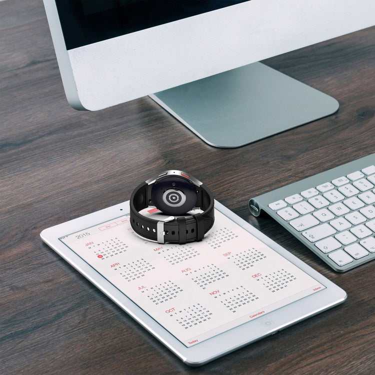 Smuk Metal Og Silikone Universal Rem passer til Samsung Smartwatch - Brun#serie_9