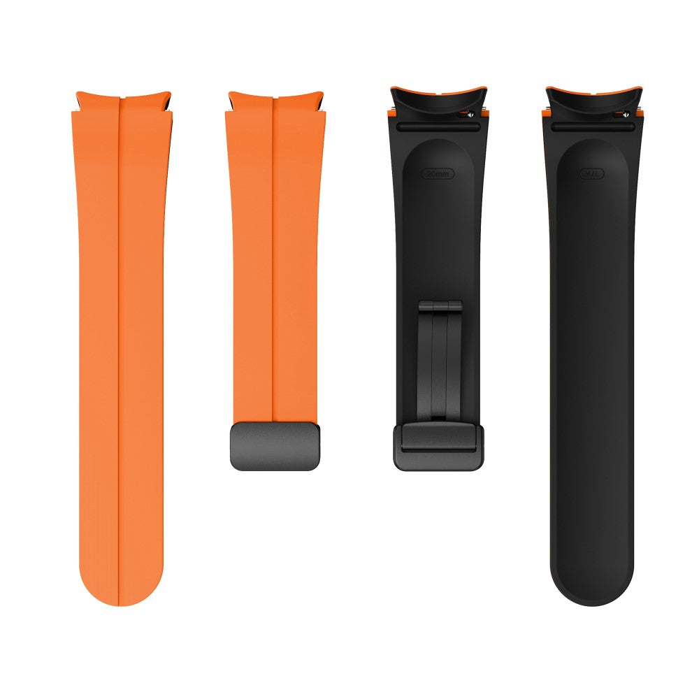 Skøn Metal Og Silikone Universal Rem passer til Samsung Smartwatch - Orange#serie_1