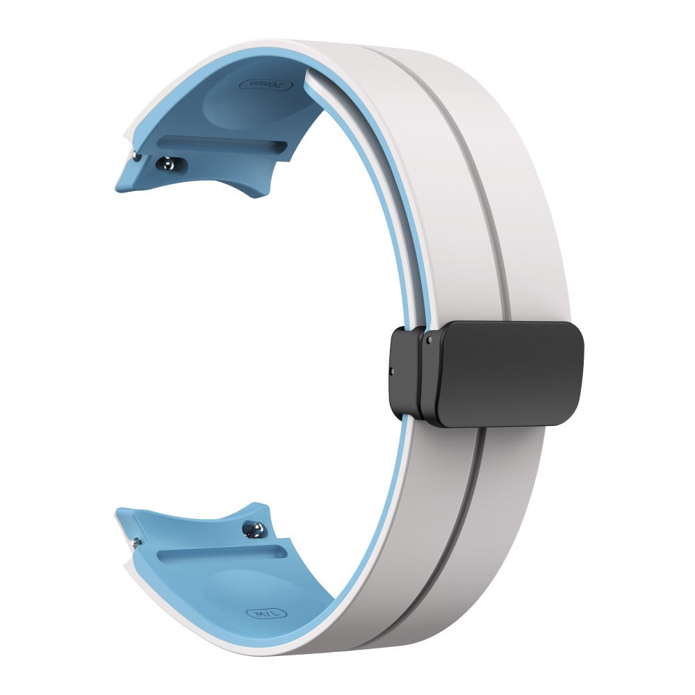 Skøn Metal Og Silikone Universal Rem passer til Samsung Smartwatch - Hvid#serie_2
