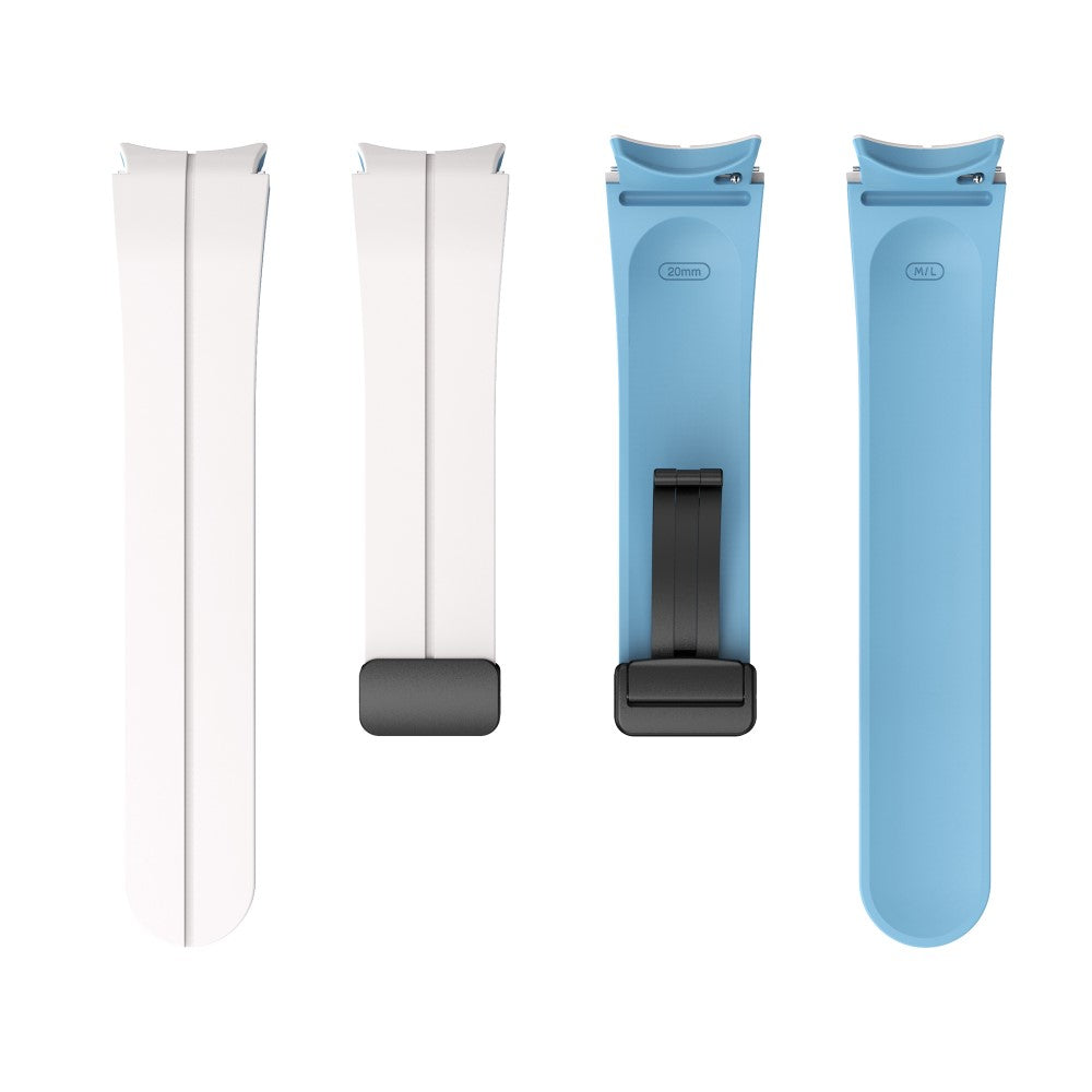 Skøn Metal Og Silikone Universal Rem passer til Samsung Smartwatch - Hvid#serie_2