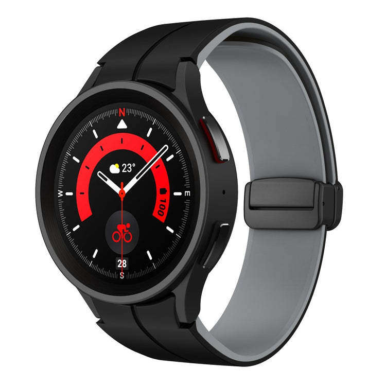 Skøn Metal Og Silikone Universal Rem passer til Samsung Smartwatch - Sort#serie_5