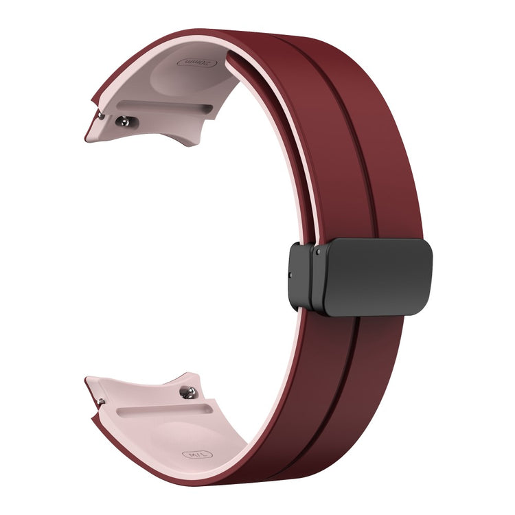 Skøn Metal Og Silikone Universal Rem passer til Samsung Smartwatch - Rød#serie_7