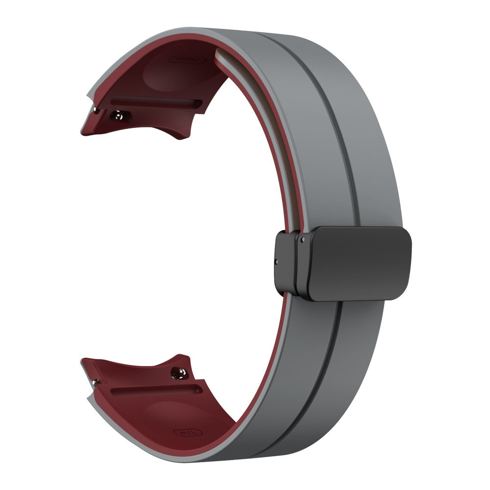 Skøn Metal Og Silikone Universal Rem passer til Samsung Smartwatch - Rød#serie_12