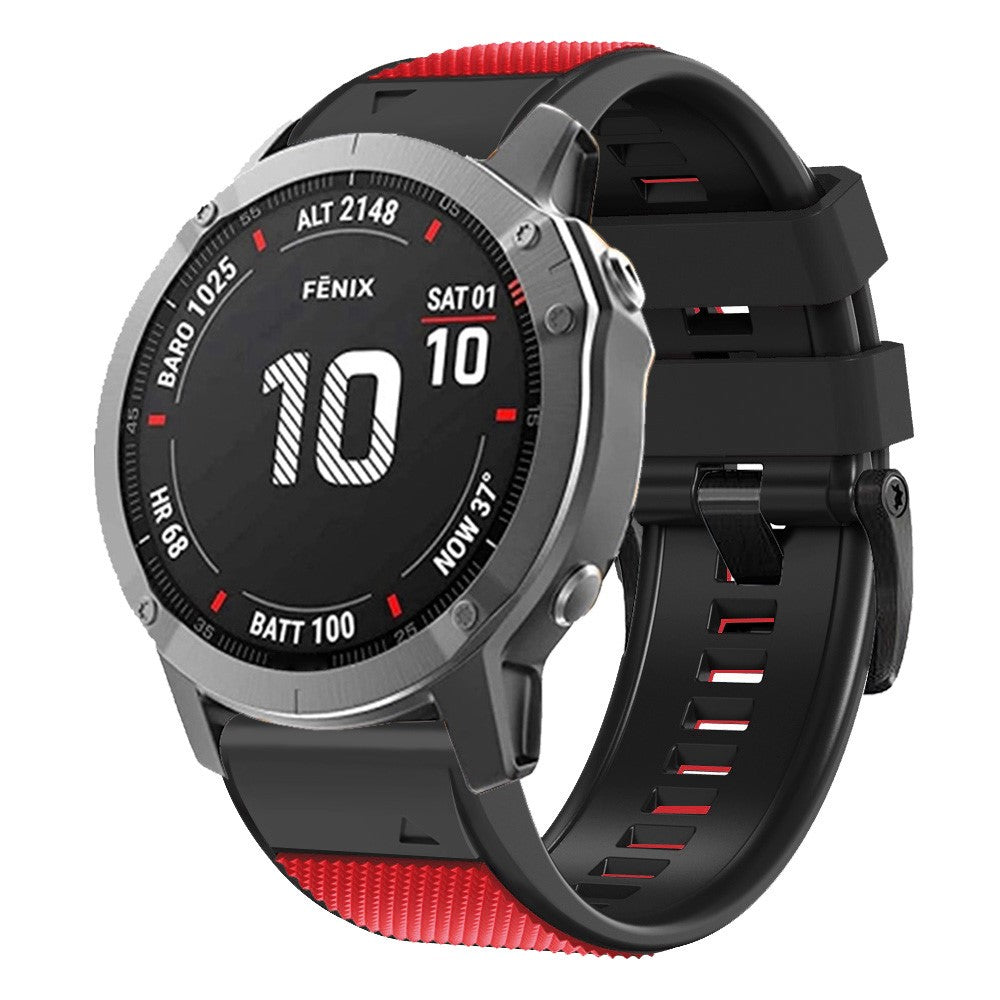 Meget Cool Metal Og Silikone Universal Rem passer til Smartwatch - Rød#serie_4