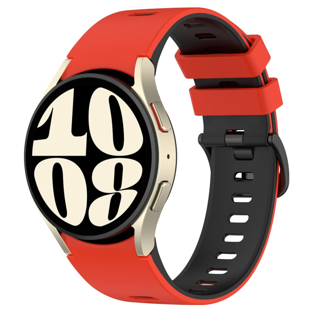 Klassisk Metal Og Silikone Universal Rem passer til Samsung Smartwatch - Rød#serie_1