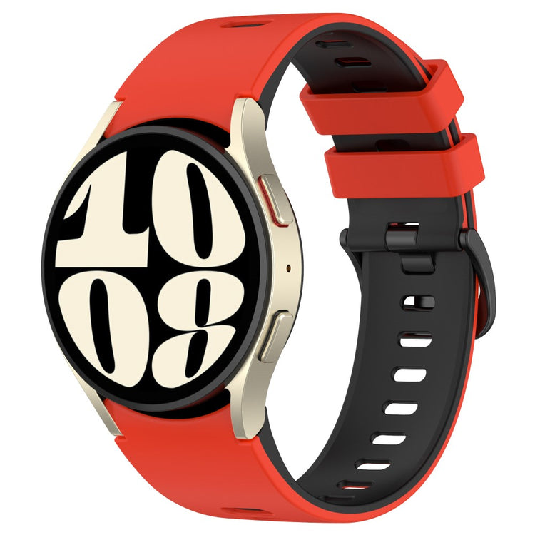 Klassisk Metal Og Silikone Universal Rem passer til Samsung Smartwatch - Rød#serie_1