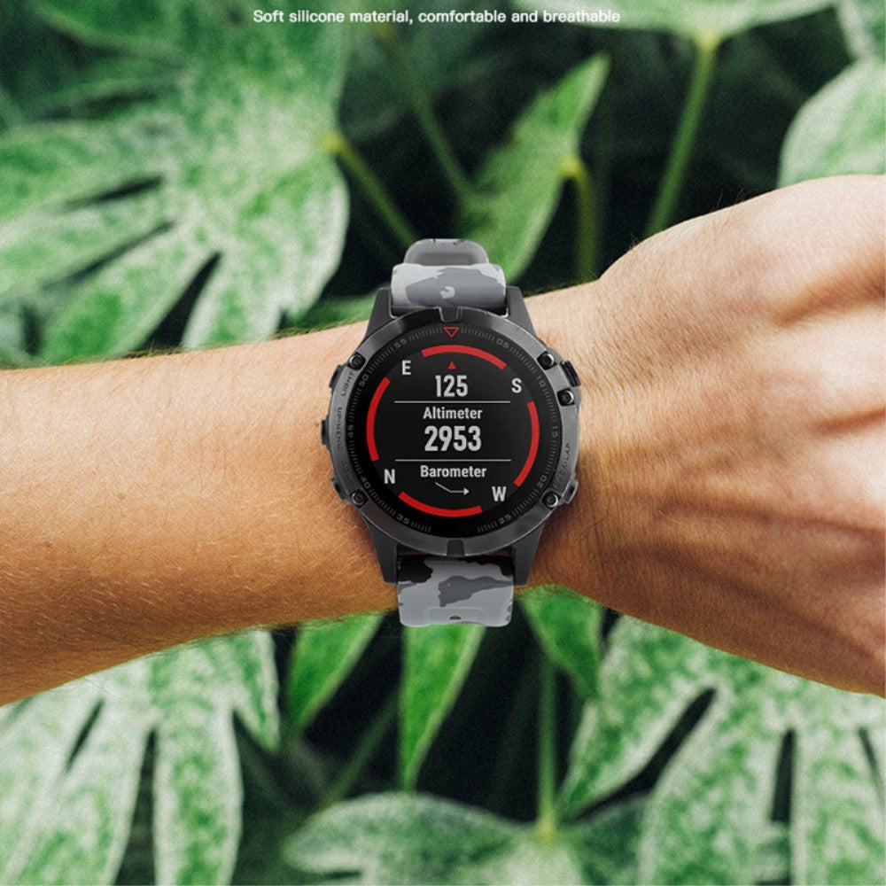Holdbart Metal Og Silikone Universal Rem passer til Smartwatch - Rød#serie_5