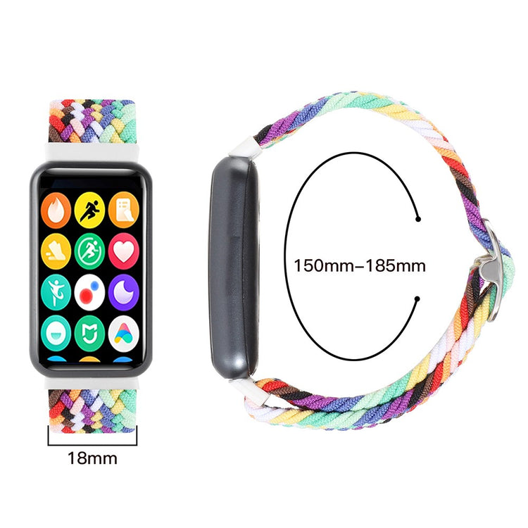 Xiaomi Smart Band 8 Pro Nylon Watch Band Adjustable Woven Strap - Red+Black#serie_3