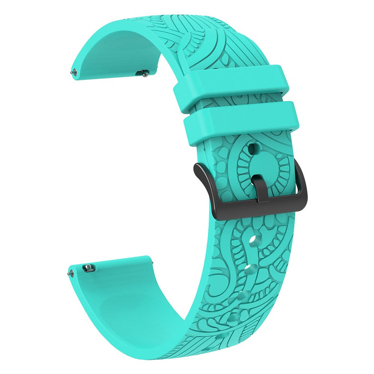 Garmin Vivomove / Samsung Gear Sport / Pebble 2 / Huawei Watch 2 Patten Silicone Strap 20mm Watchband - Mint Green#serie_1
