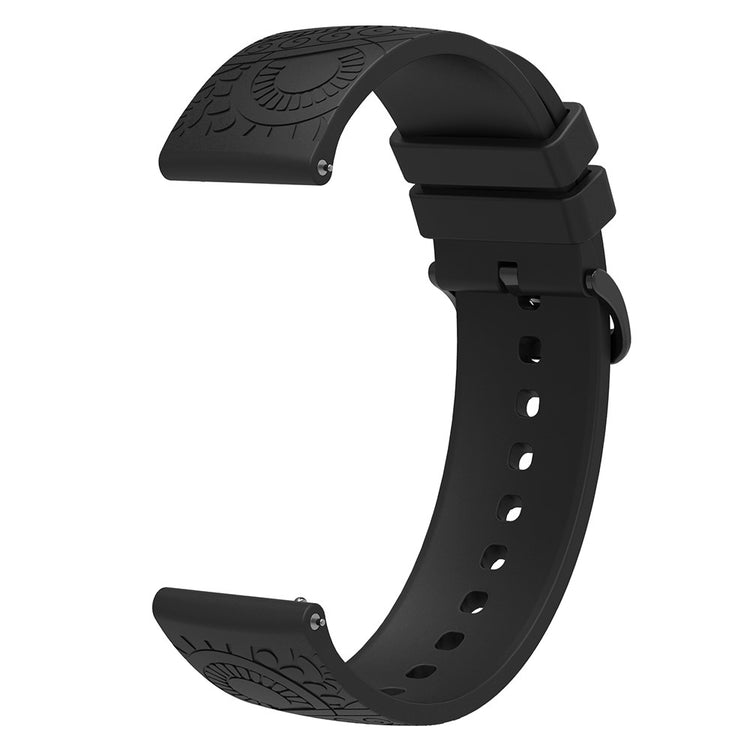 Super Slidstærk Silikone Universal Rem passer til Smartwatch - Sort#serie_2