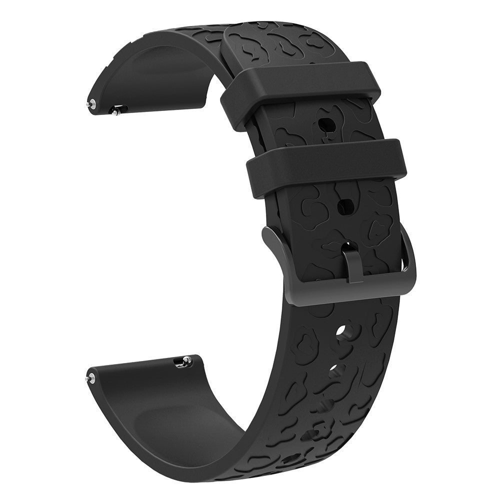Samsung Gear S2 Classic / GarminMove Style / Huawei Watch GT 2 42mm Silicone Strap 20mm Laser Carving Watchband - Black#serie_1