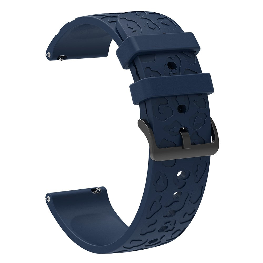 Samsung Gear S2 Classic / GarminMove Style / Huawei Watch GT 2 42mm Silicone Strap 20mm Laser Carving Watchband - Navy Blue#serie_4