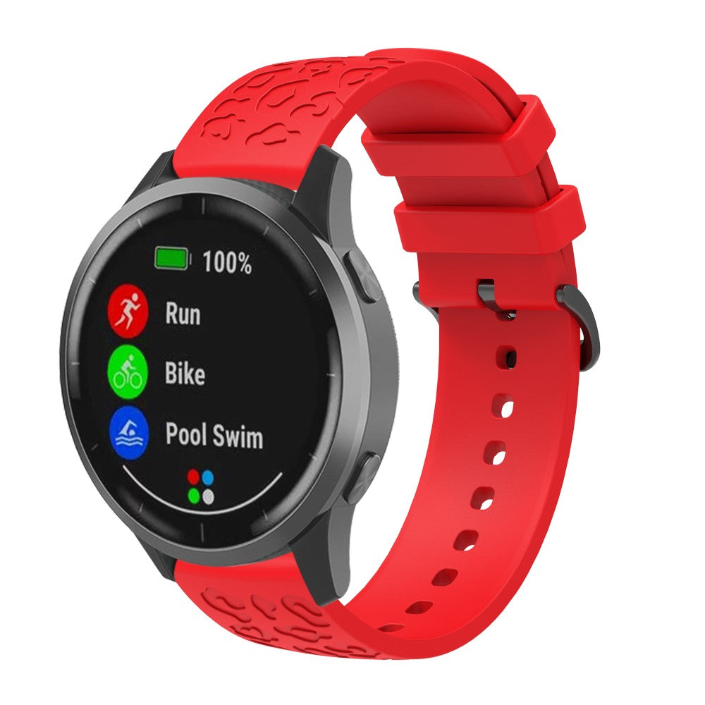 Samsung Gear S2 Classic / GarminMove Style / Huawei Watch GT 2 42mm Silicone Strap 20mm Laser Carving Watchband - Red#serie_5