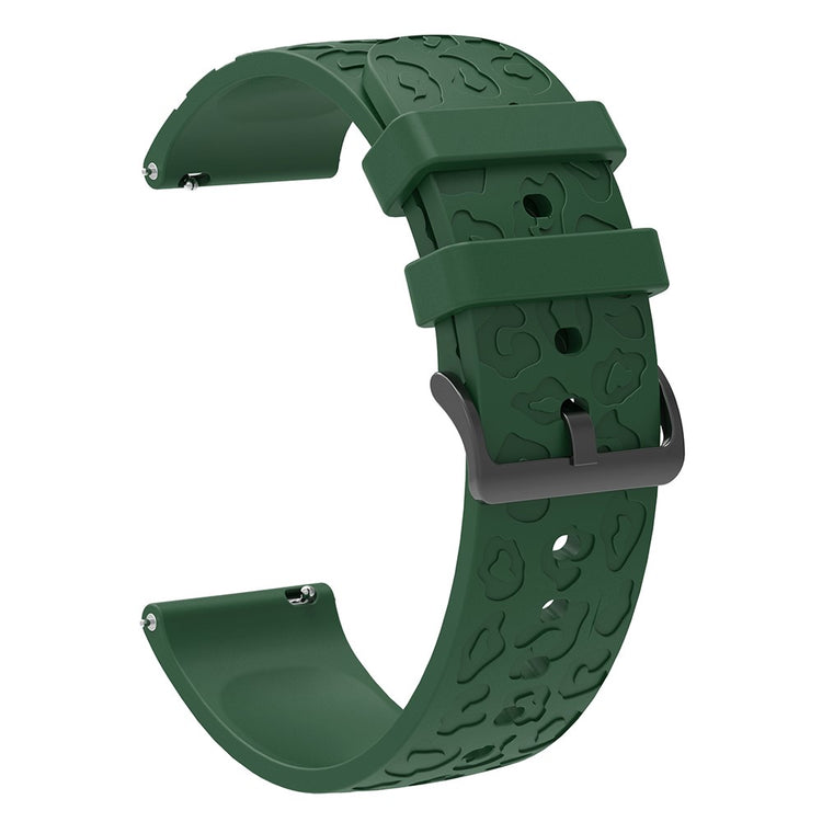 Samsung Gear S2 Classic / GarminMove Style / Huawei Watch GT 2 42mm Silicone Strap 20mm Laser Carving Watchband - Blackish Green#serie_7
