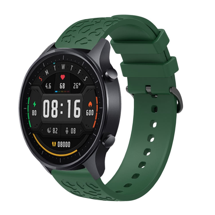 Samsung Gear S2 Classic / GarminMove Style / Huawei Watch GT 2 42mm Silicone Strap 20mm Laser Carving Watchband - Blackish Green#serie_7