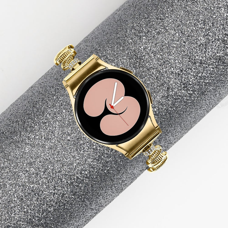 Samsung Galaxy Watch Universal 20mm Watch Band with Connector Alloy Bracelet Strap - Gold#serie_2