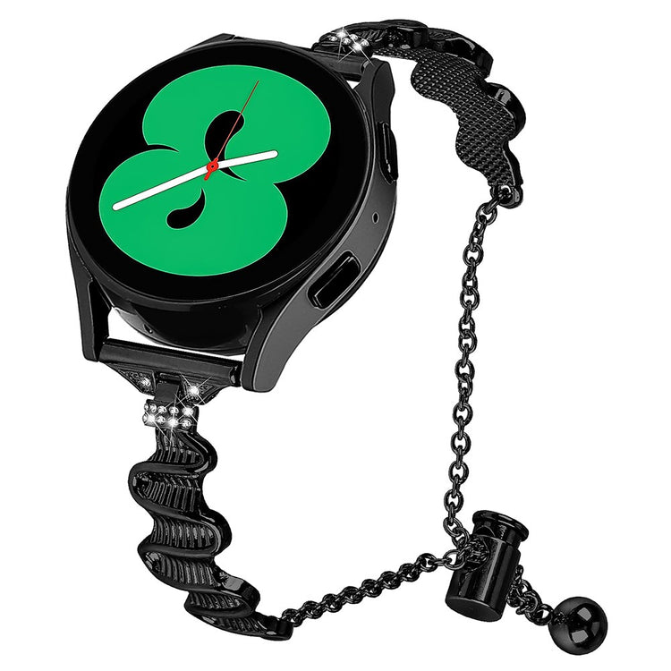 Fint Metal Og Rhinsten Universal Rem passer til Smartwatch - Sort#serie_1
