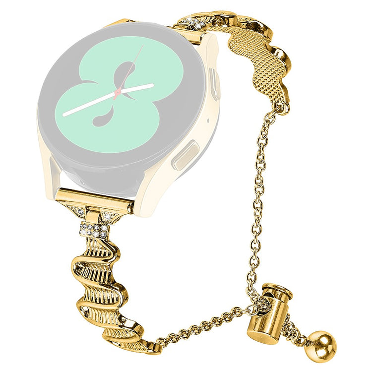 Fint Metal Og Rhinsten Universal Rem passer til Smartwatch - Guld#serie_2
