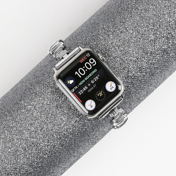 Tidsløst Metal Og Rhinsten Universal Rem passer til Apple Smartwatch - Sølv#serie_5